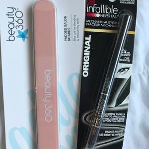 Black eyeliner and Emory board bundle